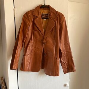 Vintage brown leather jacket